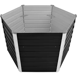 vidaXL Garten-Hochbeet Anthrazit 129 x 129 x 77 cm Verzinkter Stahl