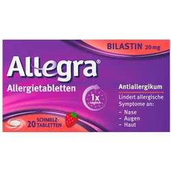 Allegra Schmelztabletten 20 Stk bei Allergien & Heuschnupfen perfekt für unterwegs 20 St