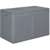 vidaXL Gartenbox Grau PP Rattan 180 L