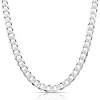 Tony Fein Silberkette Panzerkette 9mm 925er Silber Massiv Hochglanzpoliert, Made in Italy 65 cm