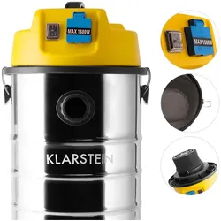 Klarstein Reinraum Nass-Trocken-Sauger Industriesauger 1400W 30l Steckdose Rot