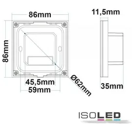 ISOLED Sys-Pro 4 Zonen Einbau-Touch-Funk-Bedienung 4x0-10V Output,weiß, 85-265V