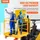 Vevor Arbeitsbühne 92x92cm Arbeitskorb aus Q235B Sicherheitskorb Max. Ladekapazität bis 544kg Staplerbühne für 1-2 Personen Gabelstapler Faltbar Arbeitsplattform für sichere Arbeit in der Höhe