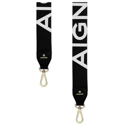 Aigner Logo Schulterriemen Accessoires, blau mit Muster, M