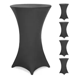 DEUBA Detex® Stehtischhusse Überzug 5er Set Ø60 cm Ø anthrazit