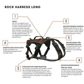 Non-Stop Dogwear Rock Harness Long Hundegeschirr Schwarz S