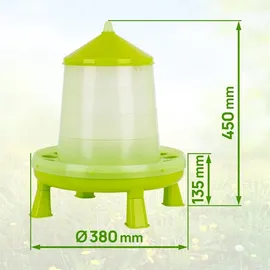 Gaun Futtertrog, grün, mit Füßen, 8kg