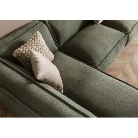 Massivmoebel24 Ecksofa inkl. Hocker 195x220x79 Polyester grün RAVENNA