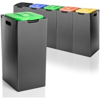 Müllsackständer Grün 80L mit Sichtschutz Müllsackhalter Mülleimer