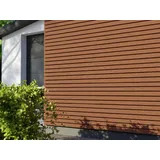 Woodtex Wandpaneel Fassadenverkleidung Tropenholz KD Rhombusprofil braun