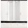 Priess Drehtürenschrank 185 x 193 x 56 cm Schwarz/Weiß