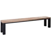 Massivmoebel24 Bank Wildeiche 200x35x45 bianco geölt VILLANDERS #225 -
