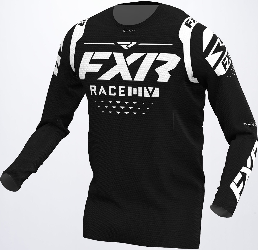 FXR Revo RaceDiv Motorcross Jersey, zwart-wit, 2XL Voorman