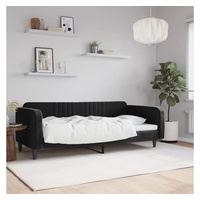 furnicato Bett Tagesbett Schwarz 100x200 cm Samt schwarz