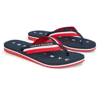 Tommy Hilfiger Damen Flip Flops Tommy Loves NY Beach Sandal, Blau (Midnight), 42