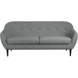 3-Sitzer HOME AFFAIRE "Roni", grau, B:191cm H:83cm T:84cm, 100% PES, Sofas, Wellenunterfederung für hohen Sitzkomfort, Massivholzfüße