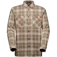 Mammut Alvra Langarmhemd - Dark Sand / Neo Lime