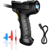 12v 120w Akku-reifenfüller Mit Led-licht Und Digitalem Manometer, 2000mah Tragbarer Reifenfüller Für Autos Und Motorräder