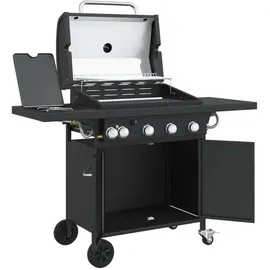 vidaXL Gasgrill mit 5 Flammen schwarz