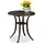 Relaxdays Gartentisch, antike Optik, wetterfest, Aluminiumguss, H x D: 53x53 cm, runder Balkontisch, schwarz/Bronze