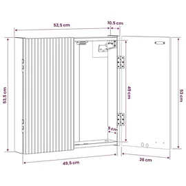 vidaXL ARNHEM Altholz 52,5 x 10,5 x 53,5 cm