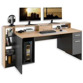 bega office Gaming Desk 39-269-T3 grau/artisan eiche