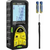 1 Satz 50-m-Lasermessgerät, 165-Fuß-Laser-Entfernungsmesser, tragbares digitales Messwerkzeug mit Griff und Wasserwaage, großes LCD-Display mit