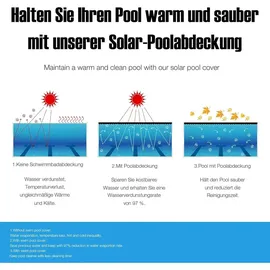 MuCoLa Pool-Abdeckplane Solarfolie schwarz 600 x 400 cm