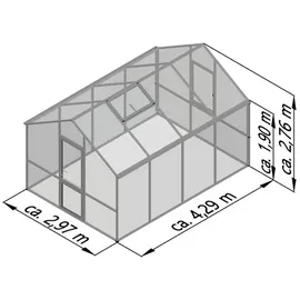KGT Dahlie IV Alu Anthrazit-Grau SDP 16 mm 12,74 m2