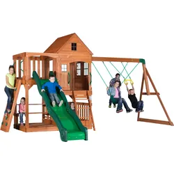 Backyard Discovery Hill Crest Holz Spielturme Schaukel / Rutsche One Size