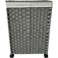 Hti-Living Wäschesammler 40 Liter Briena Grau - Grau
