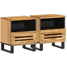 vidaXL Nachtschrank 40 x 34 x 46 cm Raues Mangoholz