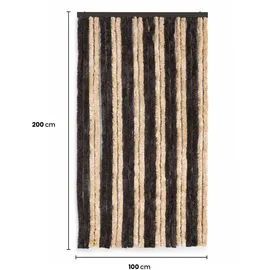 Lemodo Flauschvorhang 100 x 200 cm Braun/Beige