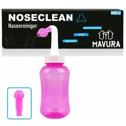 MAVURA Sprühflasche NOSECLEAN Premium Nasendusche Nasenspülung Nasenspüler, Nasenreiniger Nasenreinigung Erkältung Allergie rosa