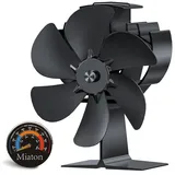 Miaton Kaminventilator Ofenventilator | Thermischer Ventilator für Kaminofen und Öfen | Zirkuliert effizient warme Luft, flüsterleise und ohne Strom