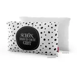 La Vida Kissen 25x40cm Schön, dass es dich gibt, Punkte