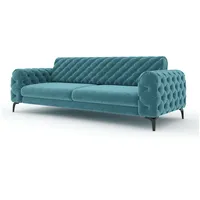 Möbeldreams Chesterfield-Sofa Arizona Sofa Chesterfield mit Schlaffunktion blau