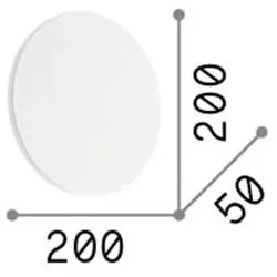 cover ap d20 rund, schwarze wandleuchte, ideal lux