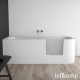 Tellkamp Salida Raumspar-Badewanne mit Duschzone und Verkleidung, 0100-044-00-AUF/WMWM,