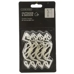 Befestigungshaken für Lichterketten und Lichtschläuche - Kunststoff - H: 6,7cm - 16er Set