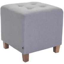 deluke Sitzhocker CELIS Stoff 45 x 46 x 45 cm Hellgrau