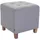 deluke Sitzhocker CELIS Stoff 45 x 46 x 45 cm Hellgrau