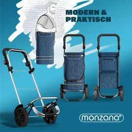 monzana 3in1 Einkaufstrolley blau 56L