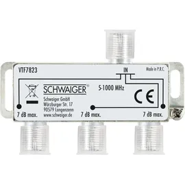 Schwaiger VTF7823 531 Kabelsplitter, 5 - 1000 MHz, Silber,