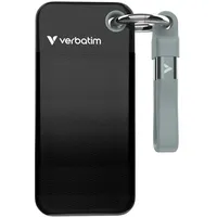 Verbatim Pocket USB 3.2 Gen 2 Festplatte, 1 TB SSD, extern, Schwarz/Grau