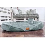 XENIA TEDDY Orthopädisches Hundebett sehr flauschig Tierlando - XXL - mint/grün