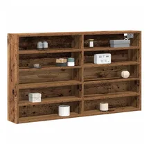 vidaXL Vitrinenschrank Altholz 100x15x58 cm Holzwerkstoff