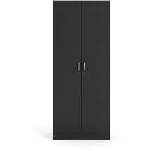 VCM ebuy24 Kleiderschrank 2 Türen mattschwarz.