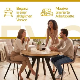 alpi möbel EVO Ø 90 cm bis 190 cm naturbelassen/schwarz