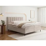 WFL GROUP Boxspringbett 180 x 200 cm H4 Beige